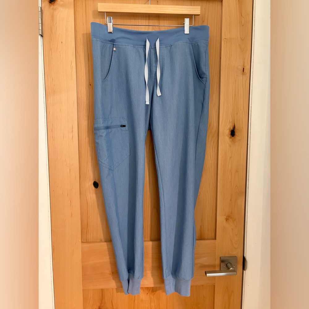 Figs Indigo Heather Blue Zamora Jogger Scrub Pants M